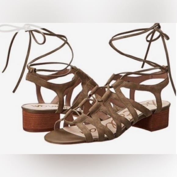 Sam Edelman Womens Ardella Leather Lace Up Gladiator Sandal sz 10 - Picture 1 of 4